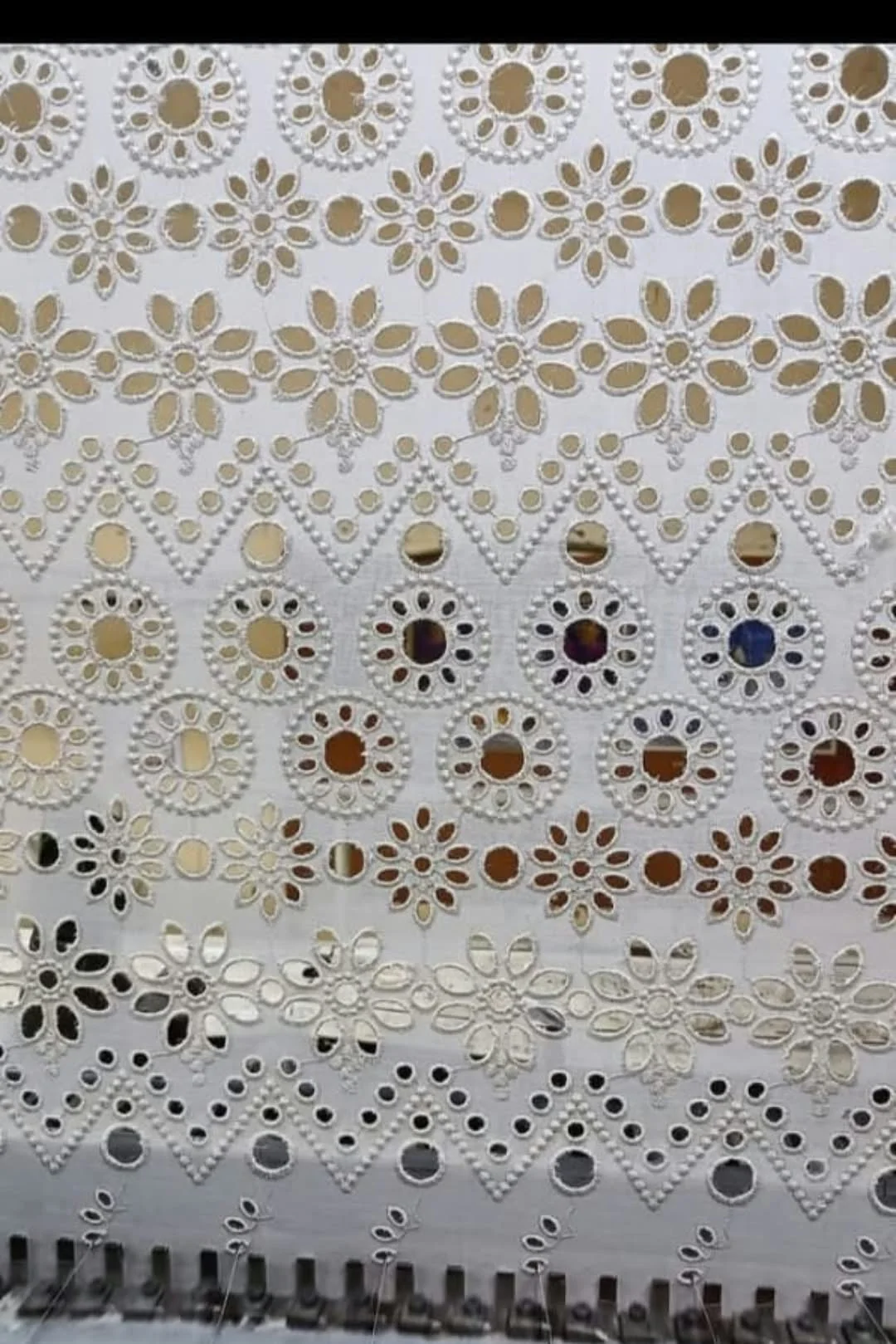 Premium Floral Schiffli Fabric